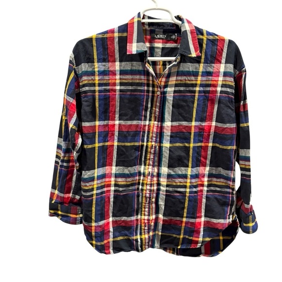 Lauren Ralph Lauren Multicolor Plaid Button Down Shirt - Picture 2 of 7